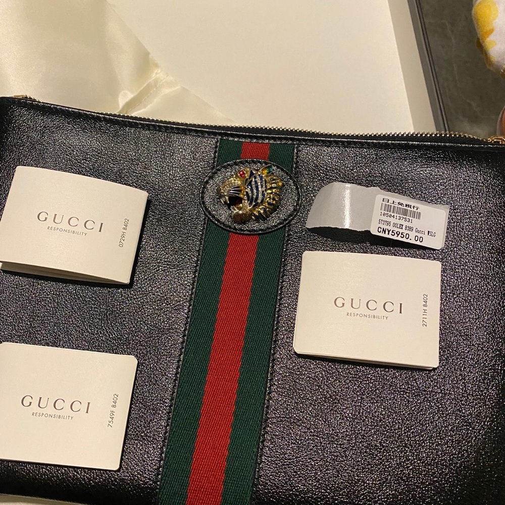Gucci Rajah Azalea Pouch Tags Box and Dust Bag - Picture 4 of 7